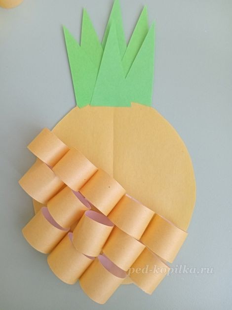 Объёмная аппликация "Ананас": часть 3 Объёмная аппликация "Ананас": часть 3