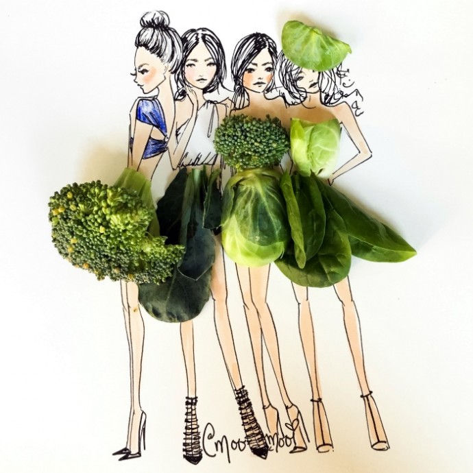 Как создать картину из овощей