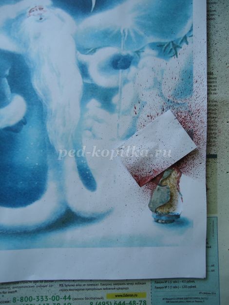 Мастер-класс по рисованию: набрызг "Морозко", часть 3