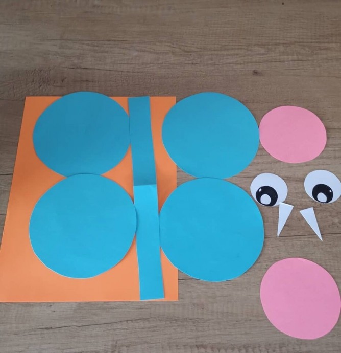 Поделки с детьми: слон из бумаги