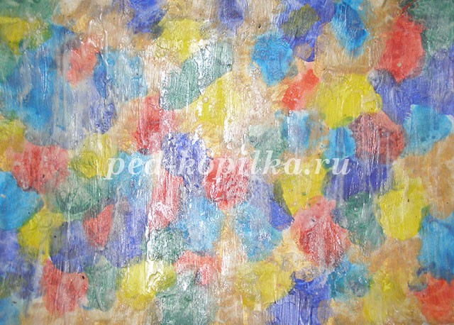 Северное сияние: работа в технике "Граттаж" Северное сияние: работа в технике "Граттаж"