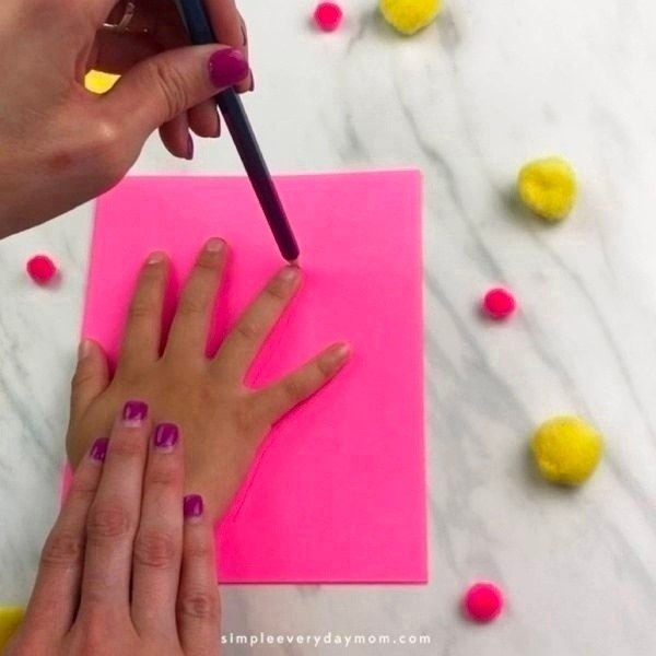 Открытка детскими руками "Фламинго" Открытка детскими руками "Фламинго"