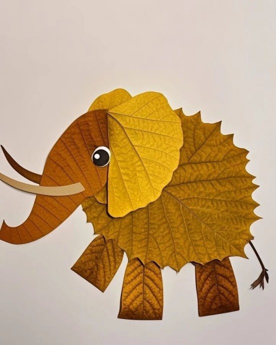 Осенние аппликации из листьев