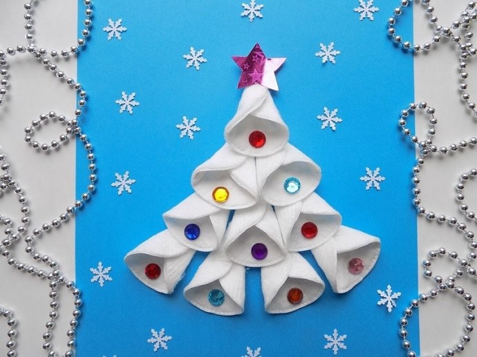 Идеи для зимних аппликаций с использованием ватных дисков Идеи для зимних аппликаций с использованием ватных дисков