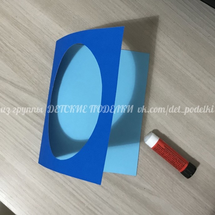 Открытка с окошком "Зимний пейзаж" Открытка с окошком "Зимний пейзаж"