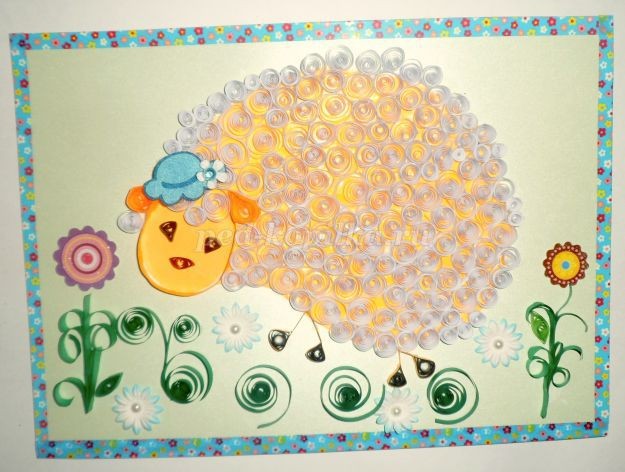 Овечка в технике квиллинг детскими руками: часть 2 Овечка в технике квиллинг детскими руками: часть 2