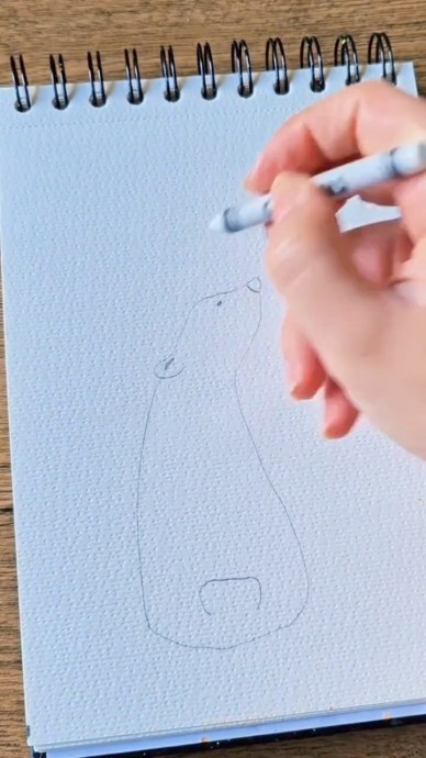 Рисуем белого медведя