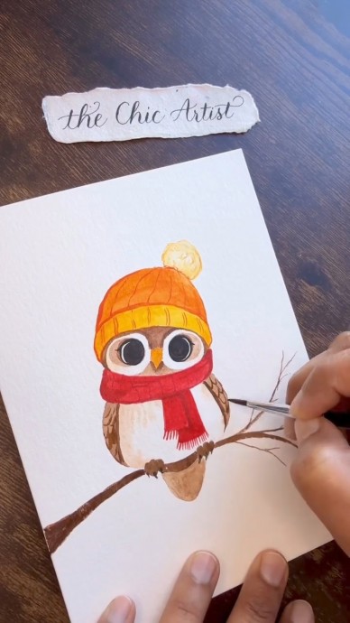 Сова в шапочке Сова в шапочке