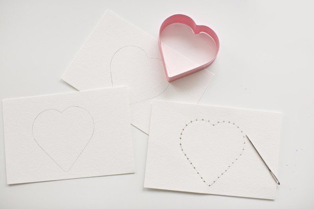 ​Делаем открытки-карточки с сердечками