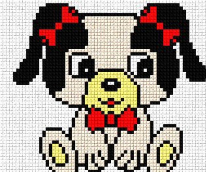 Вышиваем с детьми собачек