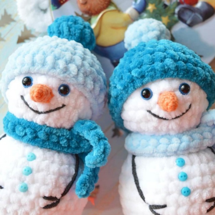 Вязаные снеговички