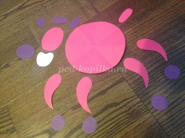 Овечка из цветной бумаги и ниток: часть 1