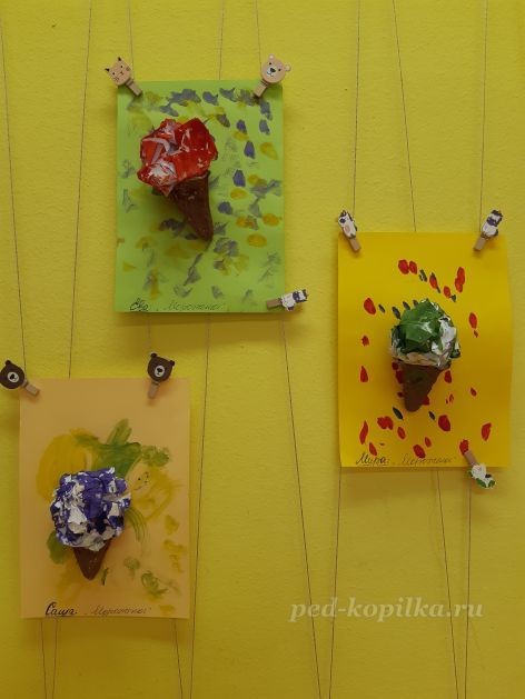 Поделка "Мороженое" из бумаги Поделка "Мороженое" из бумаги