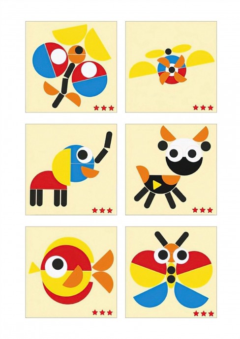 ​Аппликации из геометрических фигур