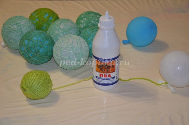 Дерево из пряжи: часть 2