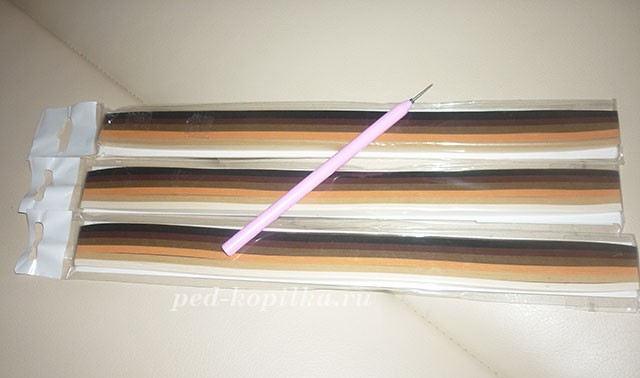 Шоколадно-бежевый микс квиллинга Шоколадно-бежевый микс квиллинга