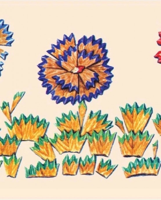 Чудо-аппликации из карандашной стружки