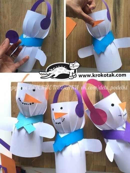 Снеговик-фонарик