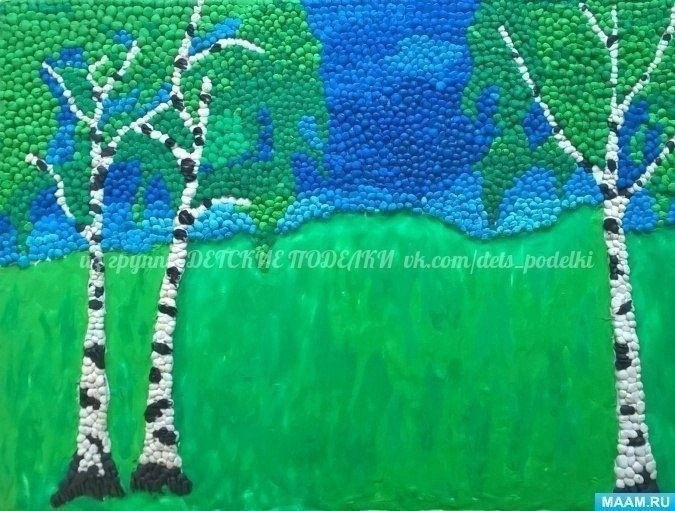 Картина из пластилина "Весна" Картина из пластилина "Весна"