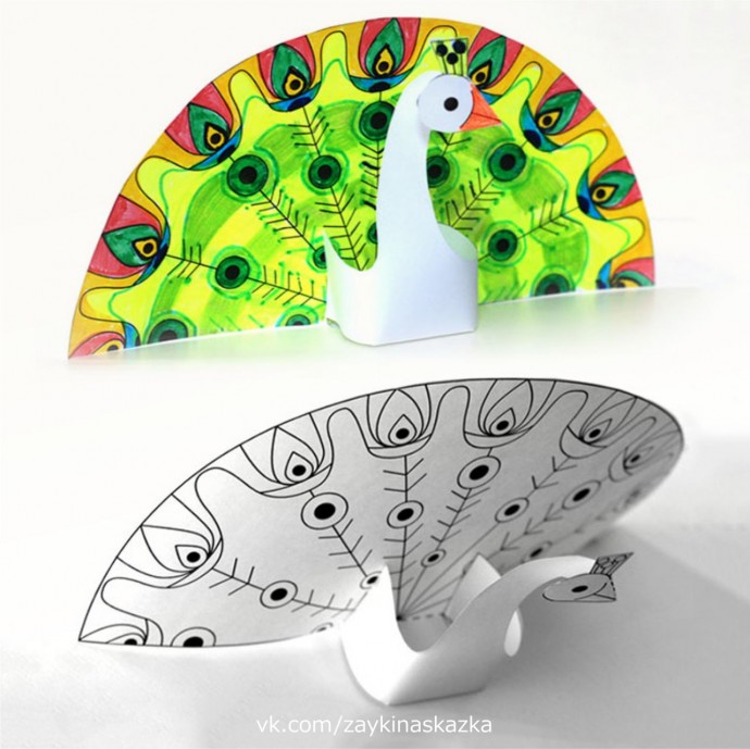 Бумажные павлины Бумажные павлины