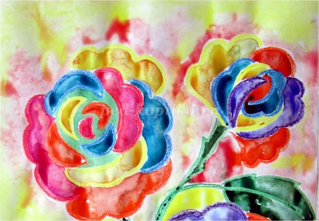 Рисование цветов акварелью "Радужные розы": мастер-класс, часть 6 Рисование цветов акварелью "Радужные розы": мастер-класс, часть 6