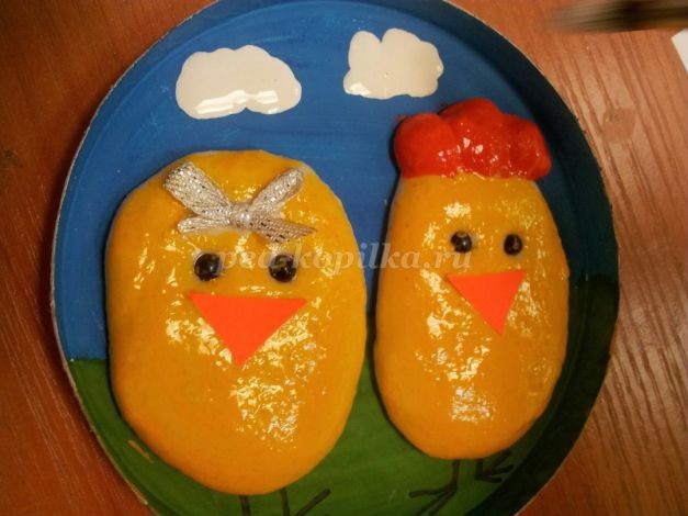 Как сделать цыплят из соленого теста: часть 2