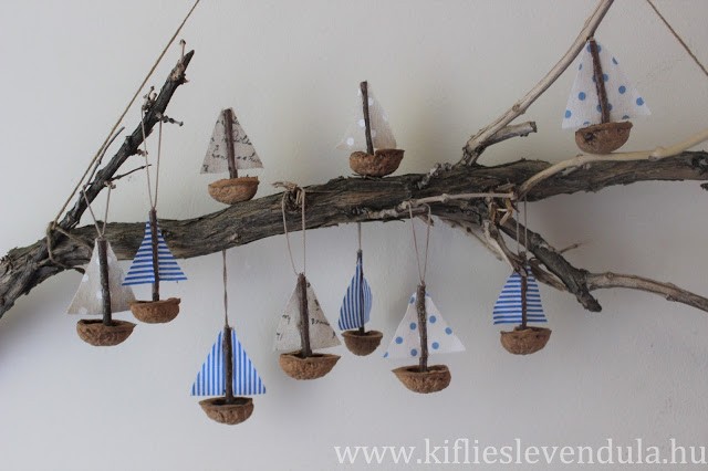 Кораблики из скорлупок