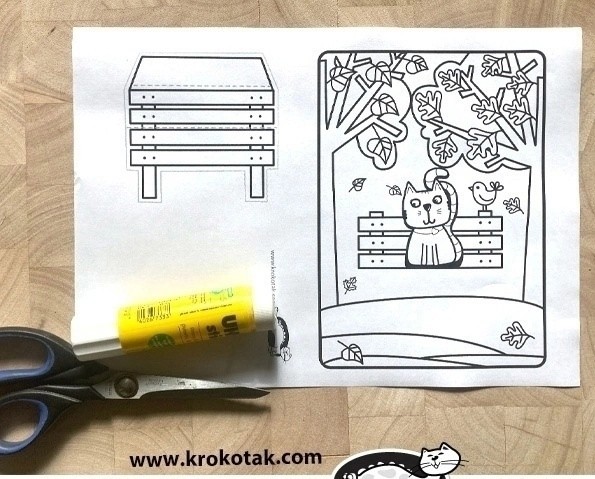 ​Кот на лавочке