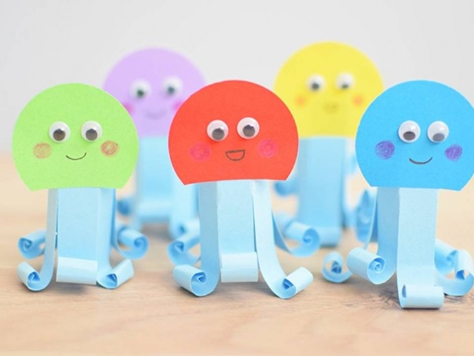 Осьминожек из бумаги Осьминожек из бумаги