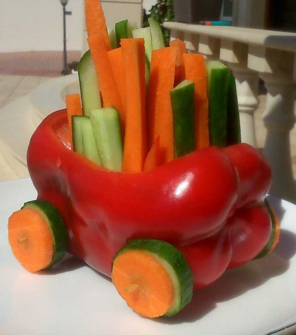 Поделки с детьми из овощей