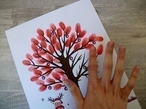 Parmak ve parmak izi olan çocuklarla nasıl çizilir