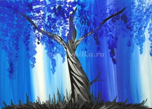 Цветущие дерево гуашью: часть 2 Цветущие дерево гуашью: часть 2