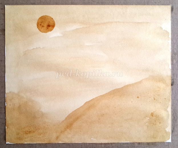 Горный пейзаж в технике гризайль: часть 1