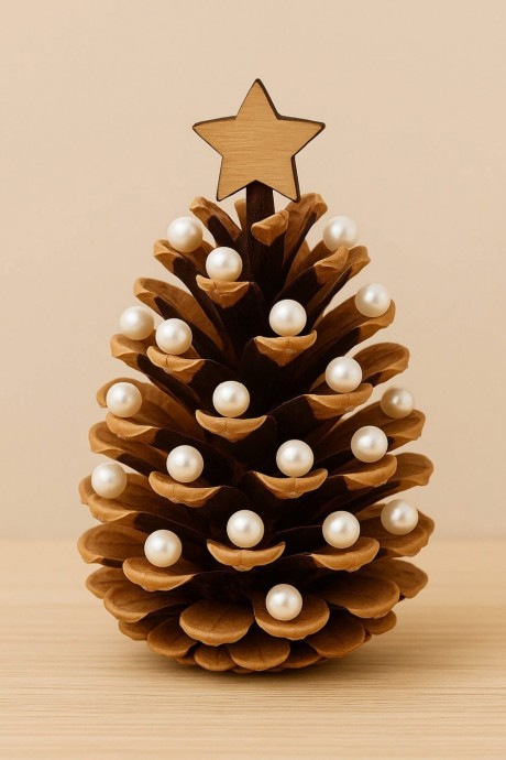 Изумительные ёлочки из шишек