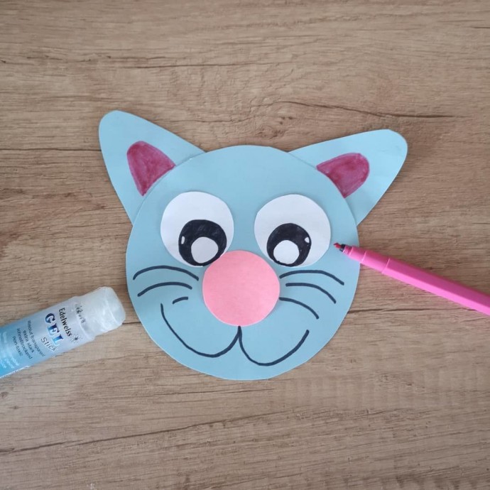 Объемные котики из бумаги