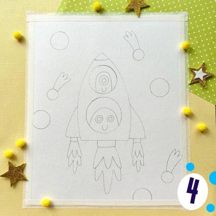 Рисуем ракету в космосе