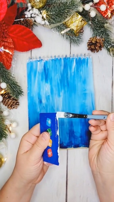 Рисуем зимние снежинки