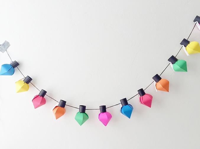 Делаем бумажные фонарики на гирлянду