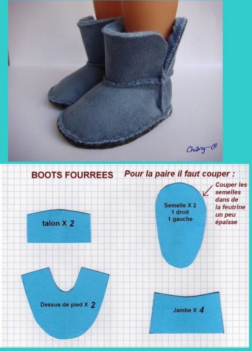 Много вариантов, как сделать обувь для игрушек