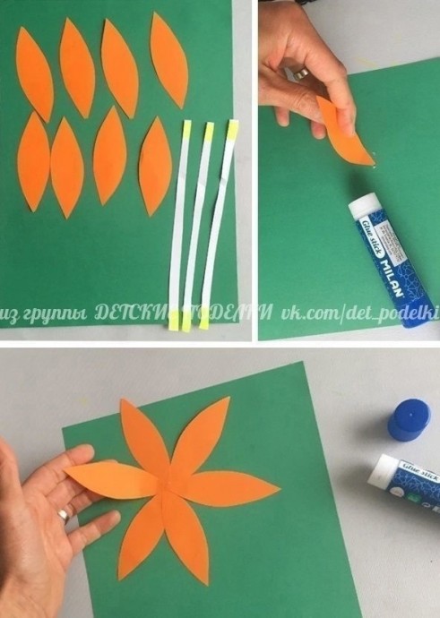 Объемная цветочная аппликация "Лилии"