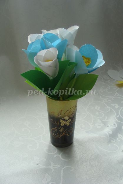 Подснежники из бумаги Подснежники из бумаги