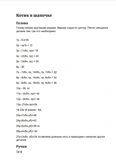 Котик в шапочке Котик в шапочке