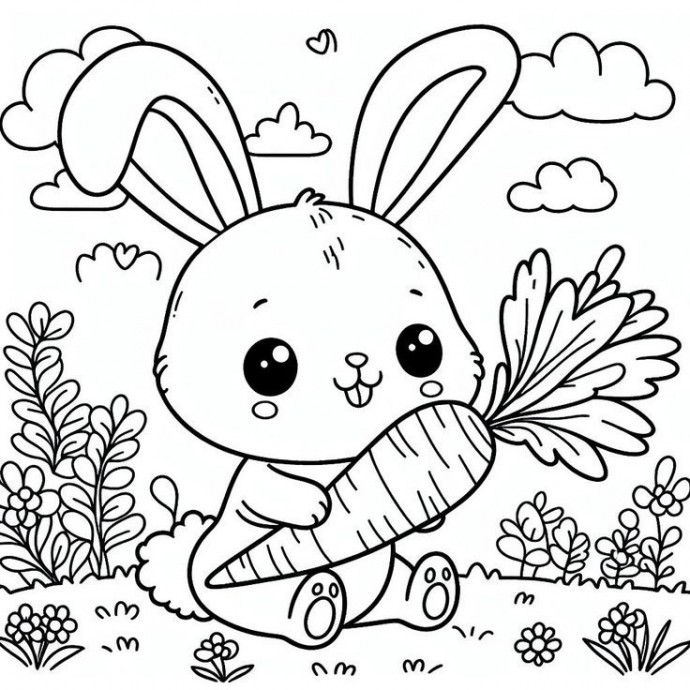 ​Милые зверята: раскраски для малышей