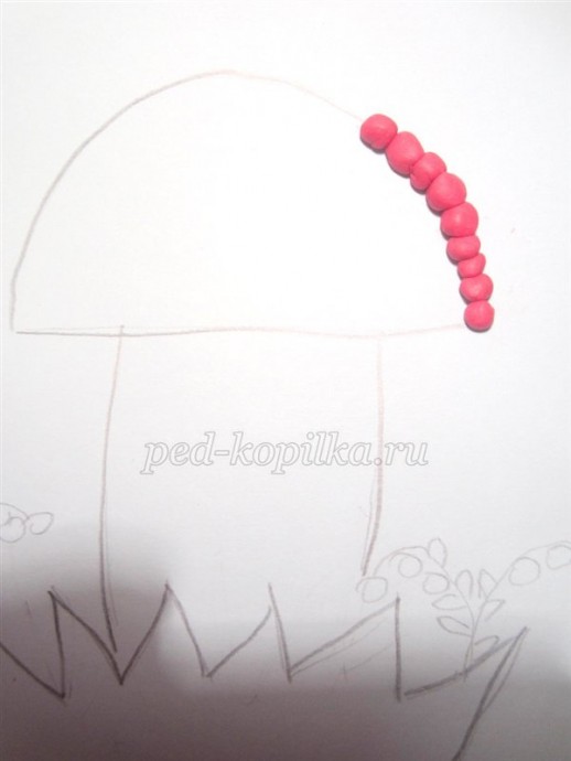 Пластилинография "Фантазийный грибок" Пластилинография "Фантазийный грибок"