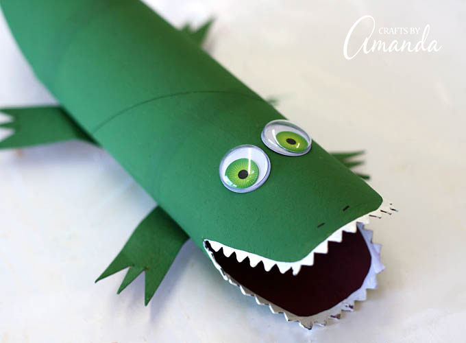 Творчество с детьми: крокодил из картона
