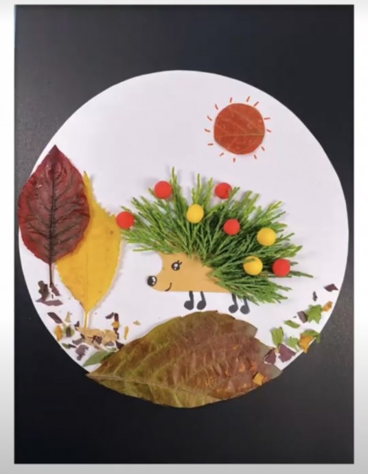 Веселые аппликации с осенними листиками Веселые аппликации с осенними листиками