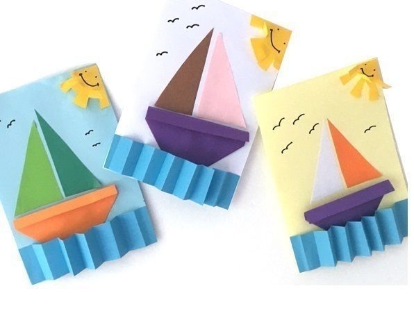 Аппликация "Кораблик в море" Аппликация "Кораблик в море"