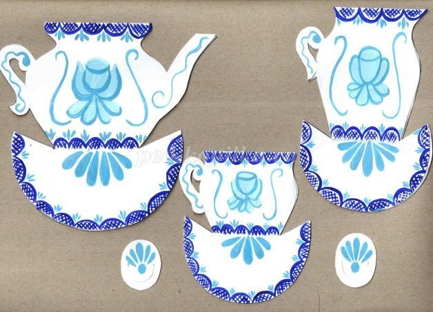 Чайный сервиз из бумаги: часть 2 Чайный сервиз из бумаги: часть 2