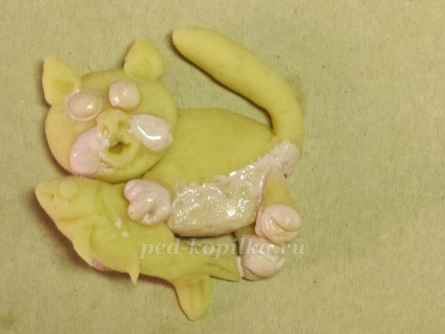 Котик из соленого теста