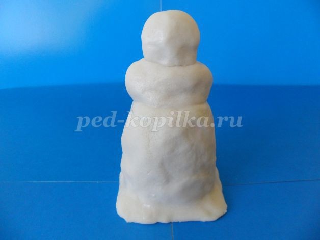 Поделка из солёного теста: Дымковская барышня